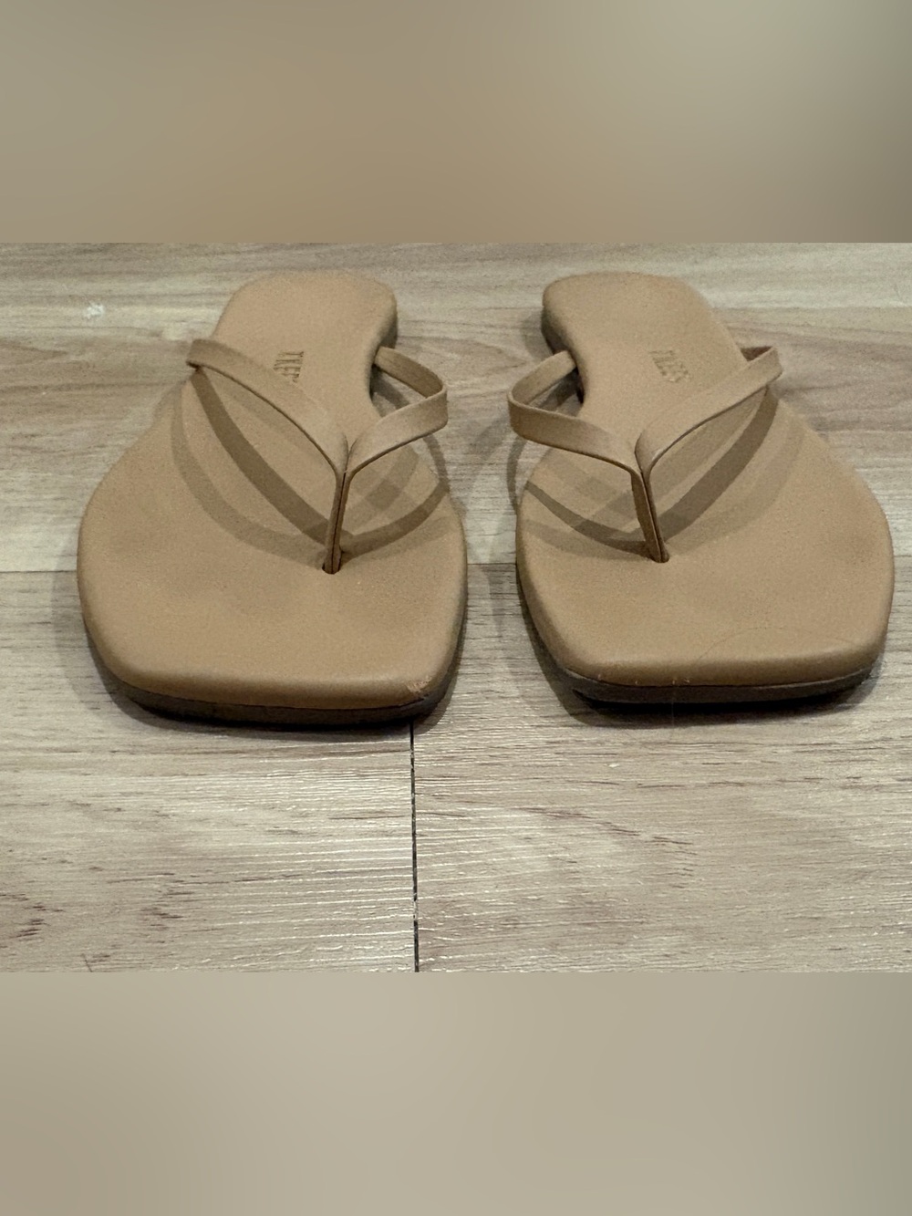 TKEES Square Toe Lily flip flop in color “Cocobutter” - Picture 3 of 5